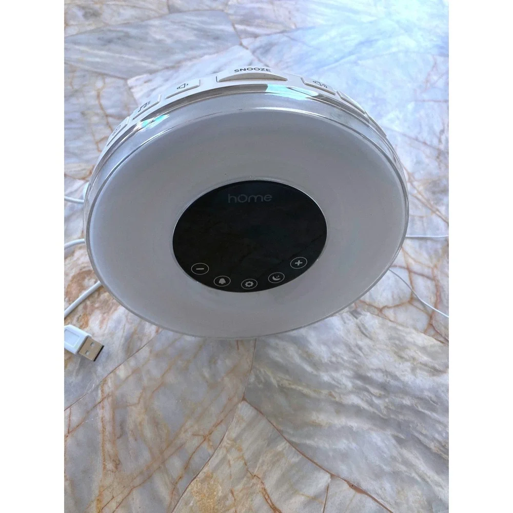 hOmeLabs Sunrise Alarm Clock HME040187N White LED Wake Up Light FM Radio